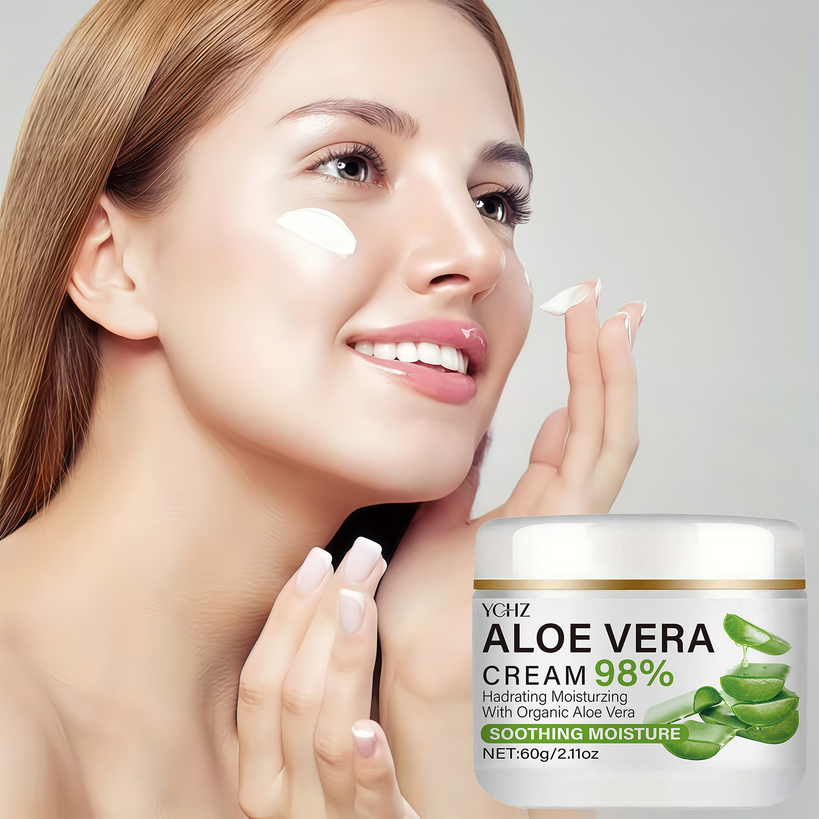 Skincare Ingredients - Aloe Vera Face Cream, Containing 98%